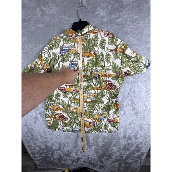 Cottonseed‎ Men's Button Up Short Sleeve Vintage Shirt Size XL Made In USA - Picture 12 of 13